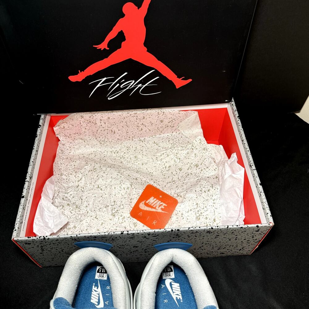 Size 10.5 - Nike Air Jordan 4 Retro Military Blue 2024 Men's Shoes - Picture 10 of 10